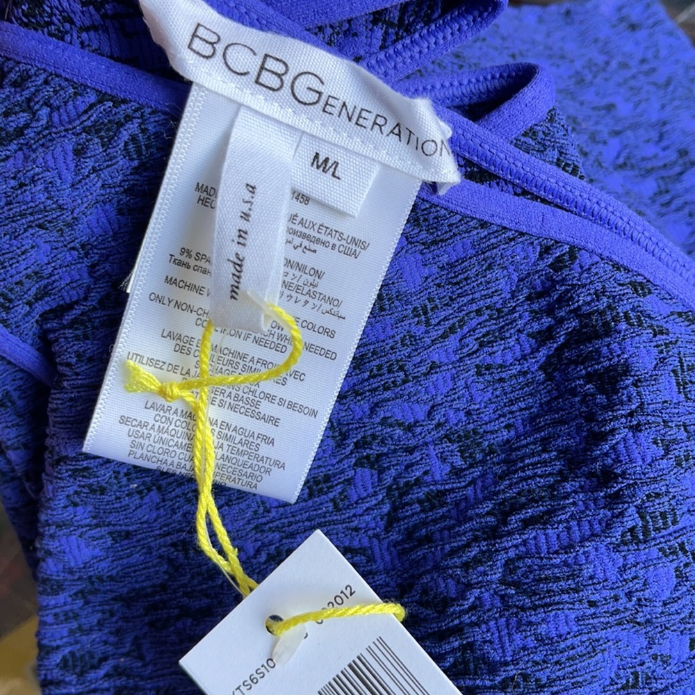 BCBGeneration Periblue One Shoulder Dress Size M/L - Picture 8 of 16